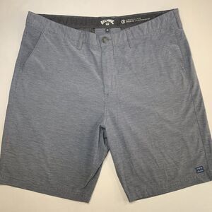 Billabong Shorts Men 38 Gray Quick Dry Stretch Chino Logo Preppy Surf Crossfire